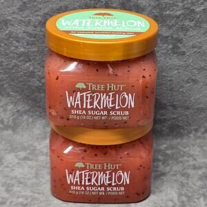 TREE HUT Watermelon Shea Sugar Scrub 18 oz | Exfoliating Body Care Set of 2